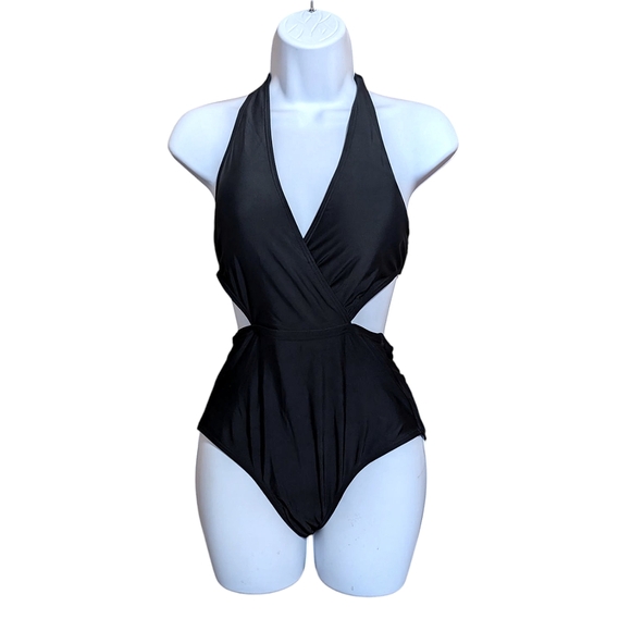 RARITYUS Women's One-Piece Swimsuit - Halter Criss Cross Front, High Waisted With Cutout Back
